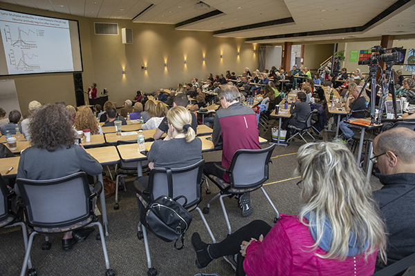 More than 200 people attended the 2019 Lyme Disease Conference on May 4, co-hosted by Binghamton University's Tick-borne Disease Research Center and Southern Tier Lyme Support Inc., and held at the University's Innovative Technologies Complex.