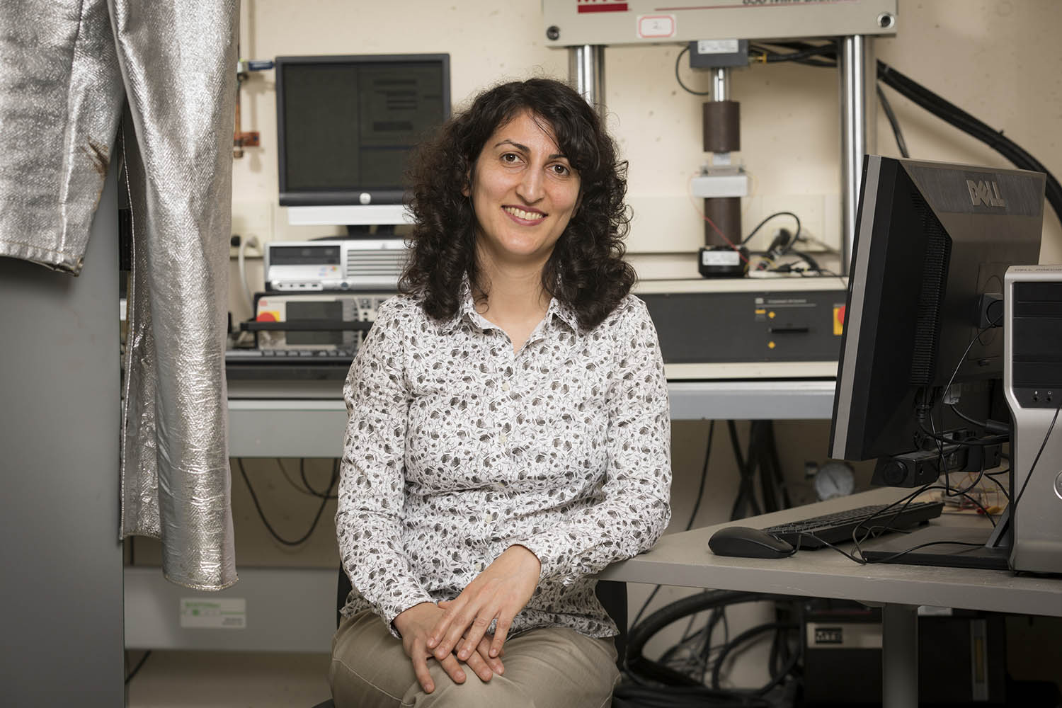 Associate Professor Shahrzad (Sherry) Towfighian from the Thomas J. Watson School of Engineering and Applied Sciences’ Department of Mechanical Engineering studies microelectromechanical systems.