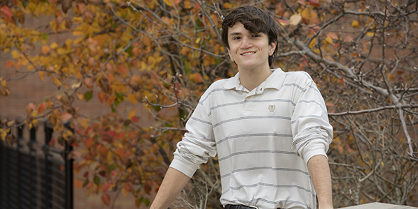 Thomas Holland '24 is just one of the many students who benefits from scholarships and fellowships at Binghamton University.