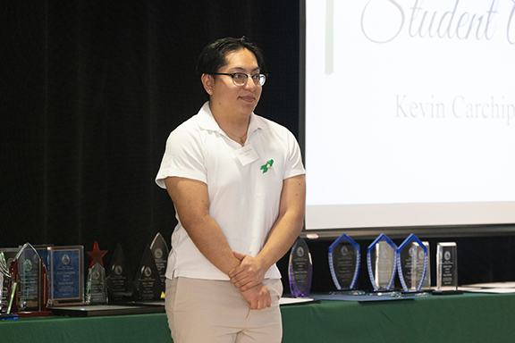 Kevin Carchipulla Jimbo was named EOP's 2023 Distinguished Student, the highest honor bestowed on an EOP student.