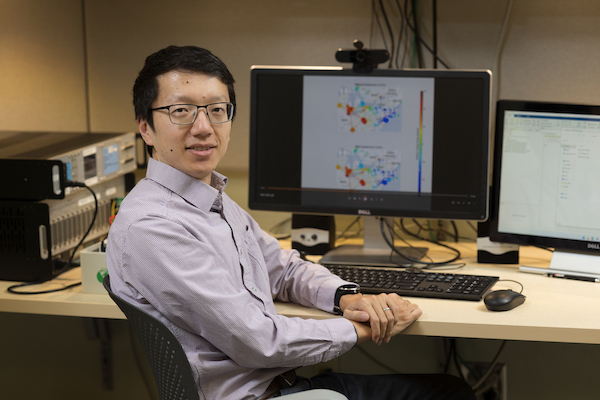Ziang “John” Zhang, professor of electrical and computer engineering, leads an initiative that received $5 million from the Department of Energy. It's among the large projects that pushed Binghamton to a new record for research expenditures in 2025-26.