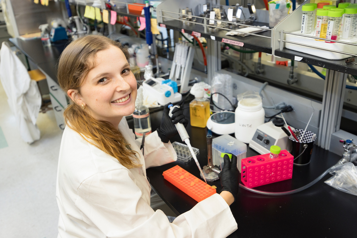 Katherine Peters '25 helped those less fortunate through the Broome County Library in Binghamton.