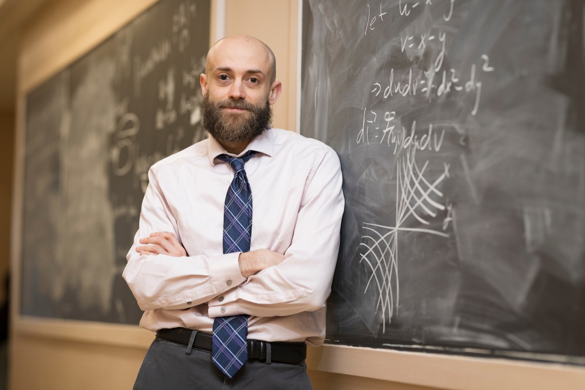 Brian Kirby, a PhD candidate in applied mathematics, researches general relativity at Harpur College of Arts and Sciences.