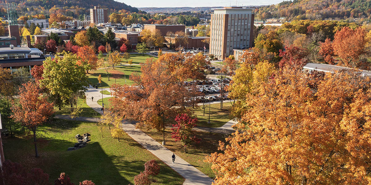 Binghamton University fall foliage