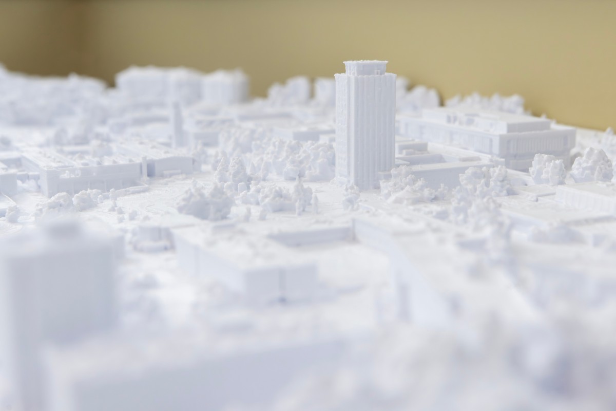 Gianna Mango ’25 created a three-dimensional map of the Binghamton University campus during the spring 2024 semester. The project was on display during the 10th annual GIS Day on Nov. 21, 2025.