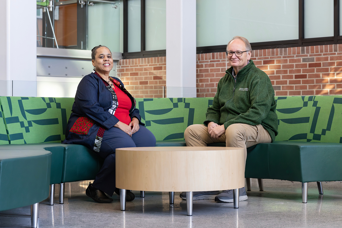 Monica Adams (left) and Barrett Brenton leverage academic expertise to help address food insecurity and access in Broome County.