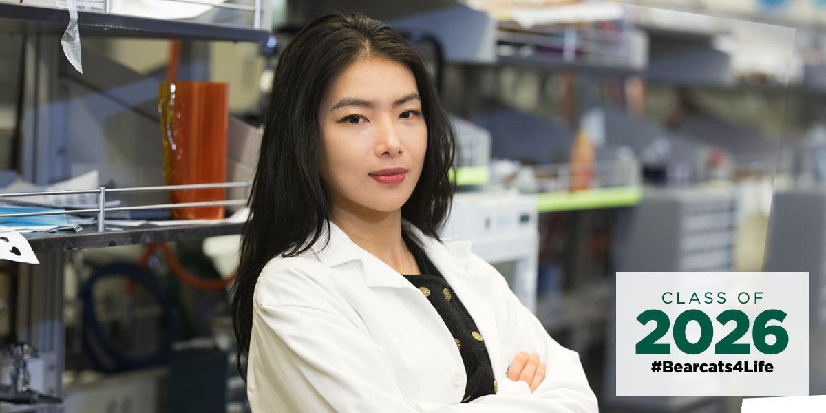 Yang “Lexi” Gao, PhD '26, says her favorite project at Binghamton University was a skin sensor that could measure a person’s glucose levels based on potassium levels in sweat.