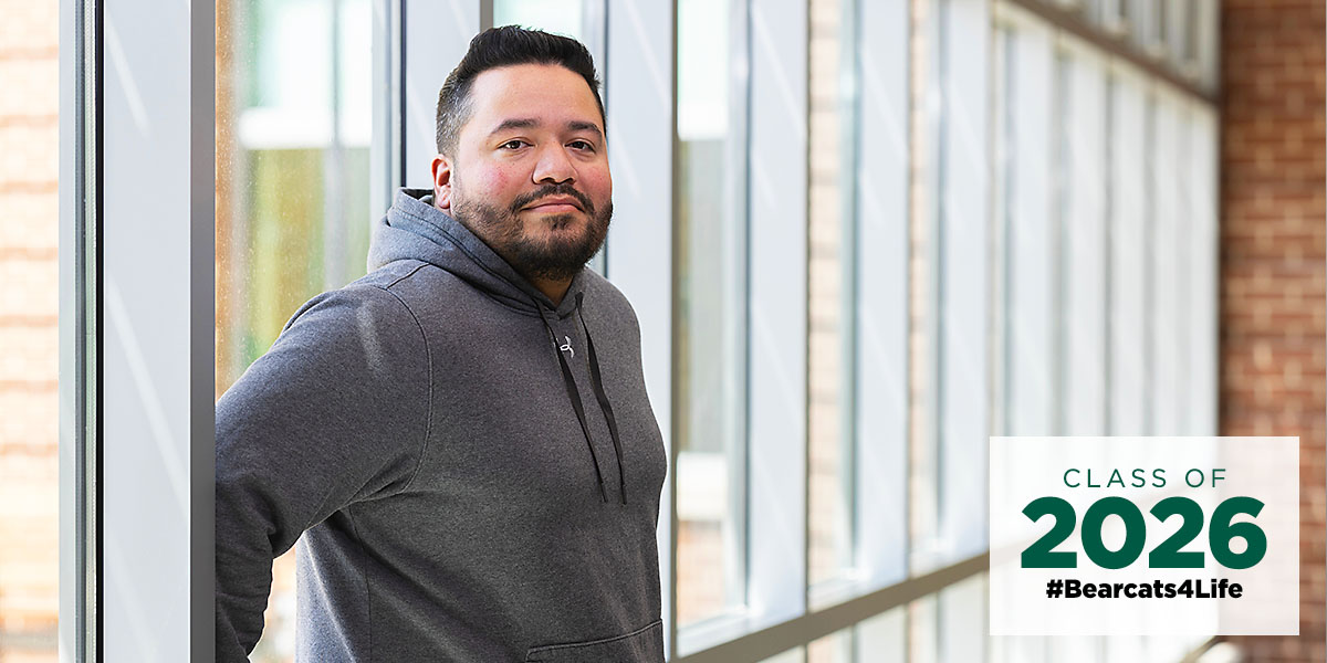 Joey Feliciano ’26, who will graduate with a degree in human development this month, had to balance life, work, and school during his time at Binghamton University.