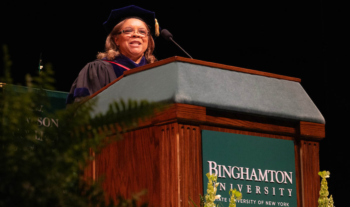 Chevelle Newsome, the president of the Council of Graduate Schools, told graduates that a doctoral degree comes with 