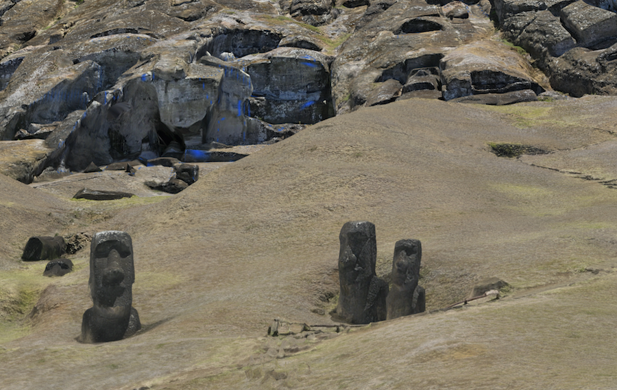 The new 3D model, made possible by Binghamton researchers, lets visitors explore the main quarry of Easter Island, home to nearly 1,000 moai statues.