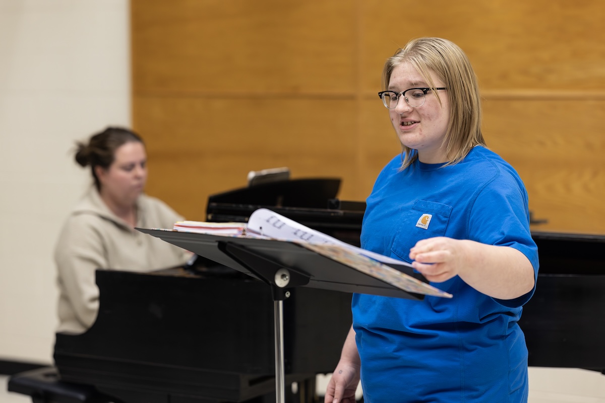 Voice student Victoria Wornuth performs the aria 