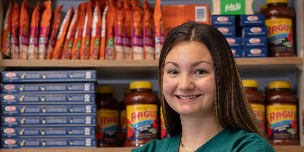 Alexis Green is graduating in May with a bachelor's degree in nursing. Always driven to care for others, she began a food pantry while in middle school.