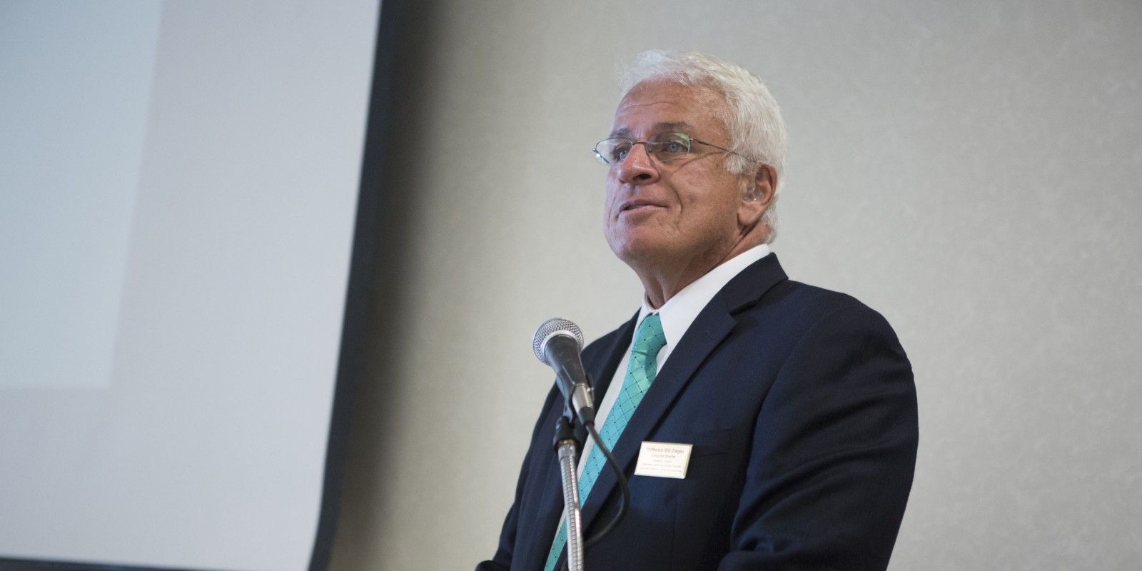 Bill Ziegler, executive director of the Binghamton University Scholars Program, shown here at a welcome brunch in 2014. will step down from the program later this year.
