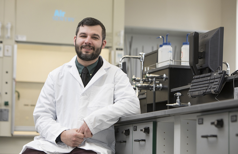Steven Boyer is a doctoral student studying chemistry. He was a 2016 winner of the Graduate Student Award for Excellence in Teaching.