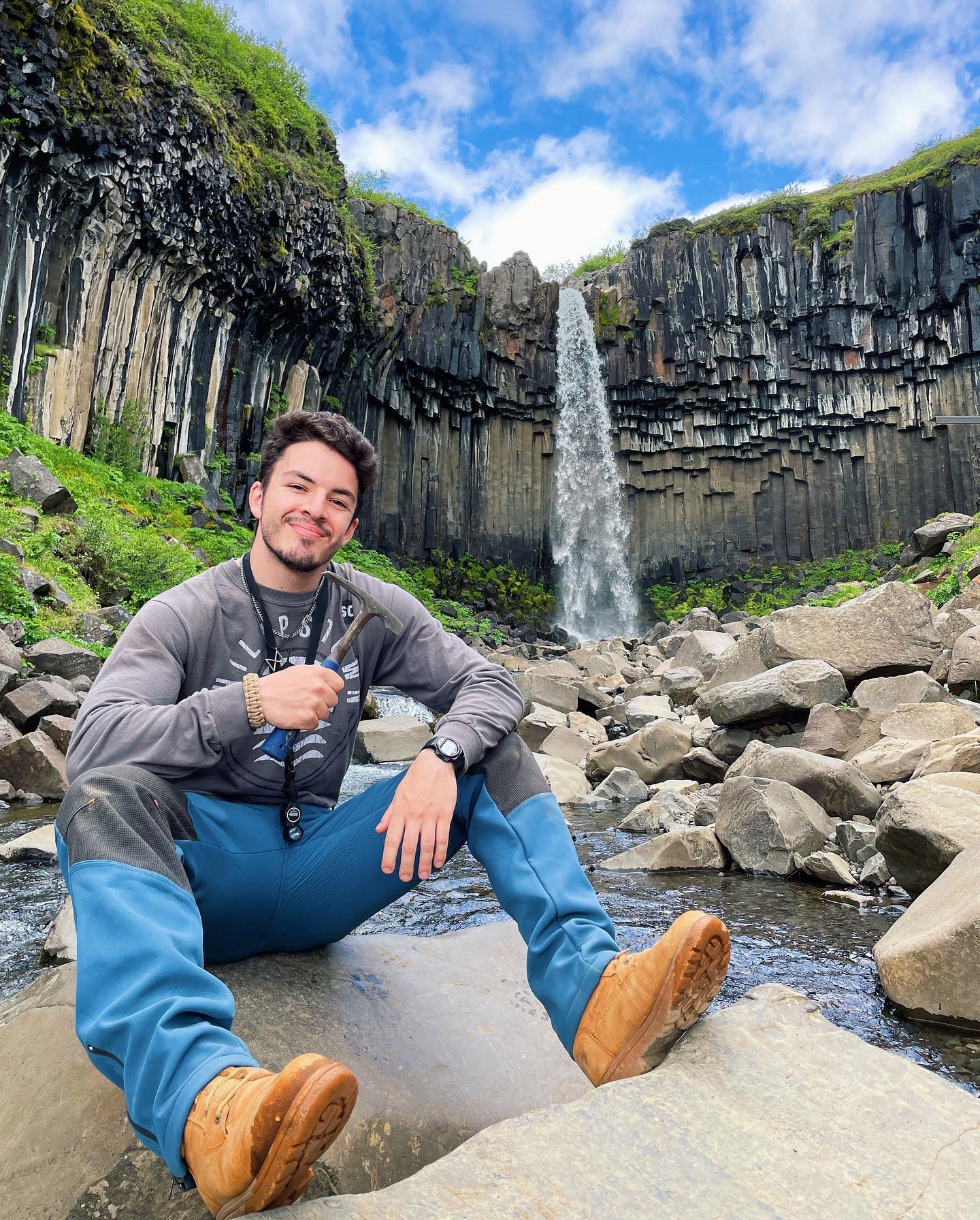 Ethan Penner '21, MS '22, a social media star known for his Rock Man Ethan accounts. He is among National Geographic's inaugural Creator Cohort, which brings together content creators in conservation, wildlife photography, science and history.