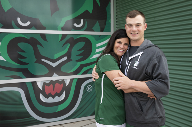 Jennifer Wegmann and son Nick will both receive Binghamton University degrees.