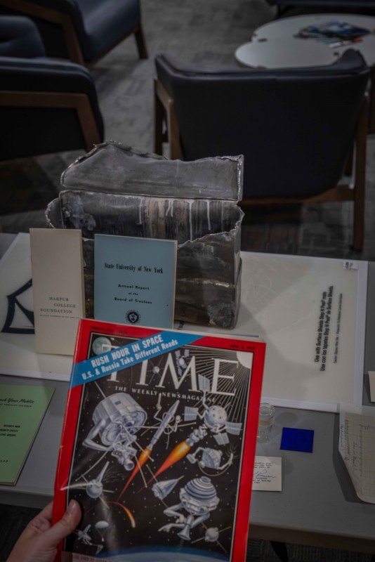 A Time magazine discovered in the Science 1 time capsule.