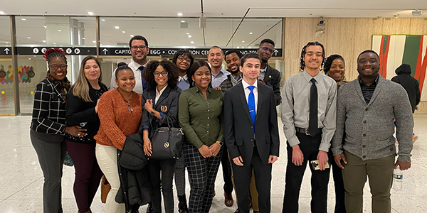 Binghamton University students advocated for continued support and funding for the Educational Opportunity Program during EOP Advocacy Day in March 2019.