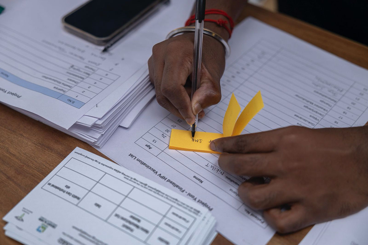 Dipshikka Eneyan offered health education in India as part of her Harpur Fellowship project.