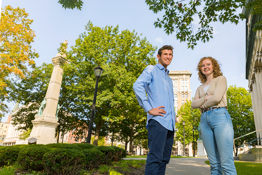 Ethan Shulman and Allison Underhill are two of the students who have thrived in the Leaders in Engagement, Advocacy and Democracy (LEAD) program.