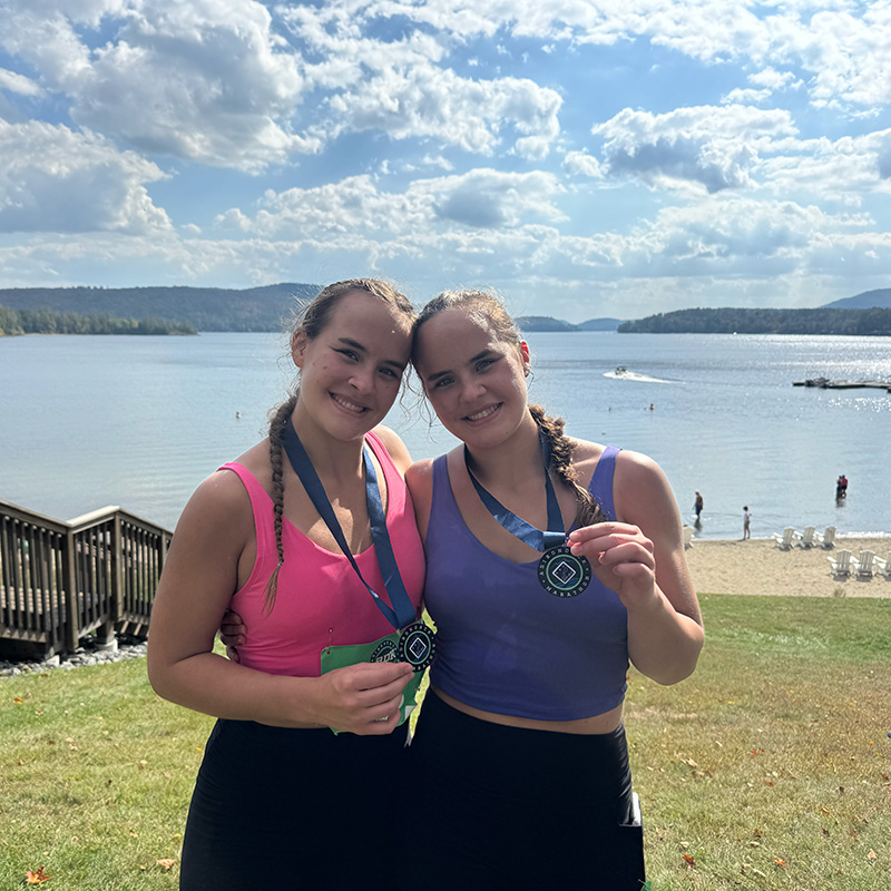 Alyssa (left) and Alexi Glaser ran in the Adirondack Marathon Distance Festival last year. The 26-mile, 385-yard endurance event was held in Schroon Lake, N.Y., the weekend of Sept. 27.