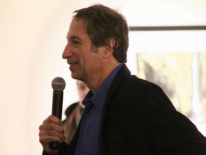 Peter Guttman '76 returned to Binghamton University to speak at the opening of the exhibit.