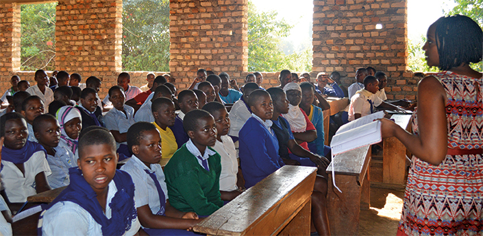 Rachel Lubinga spent the summer working with students in the Rakai District of her native Uganda.