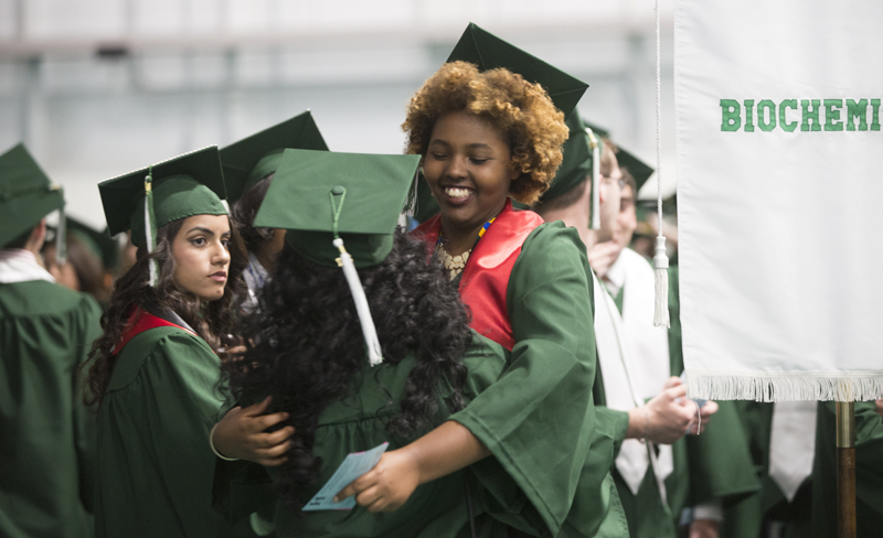 Harpur College commencement ceremonies take place at 8:30 a.m., 12:30 p.m. and 4:30 p.m. Sunday, May 20, at the Events Center.