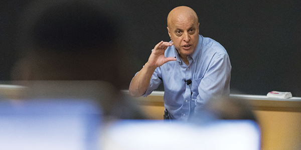 Yetrib Hathout, professor of pharmaceutical sciences at Binghamton University's School of Pharmacy and Pharmaceutical Sciences, teaches and conducts research into proteomics.