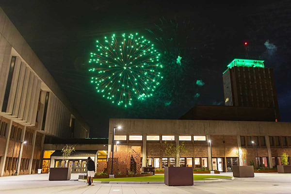 A fireworks display will take place at 9:30 p.m. Saturday, Oct. 3, during Binghamton University's Homecoming festivities.