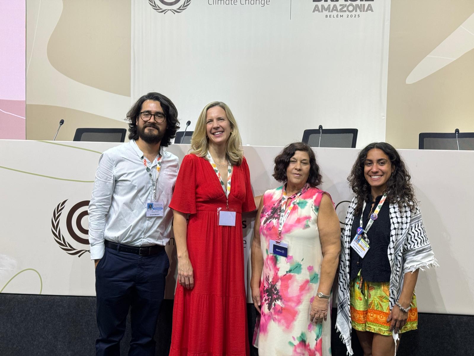 From left to right: Rodrigo Herrera, Sarah Hendriks, Lorena Aguilar, Nada Hossam Elbohi