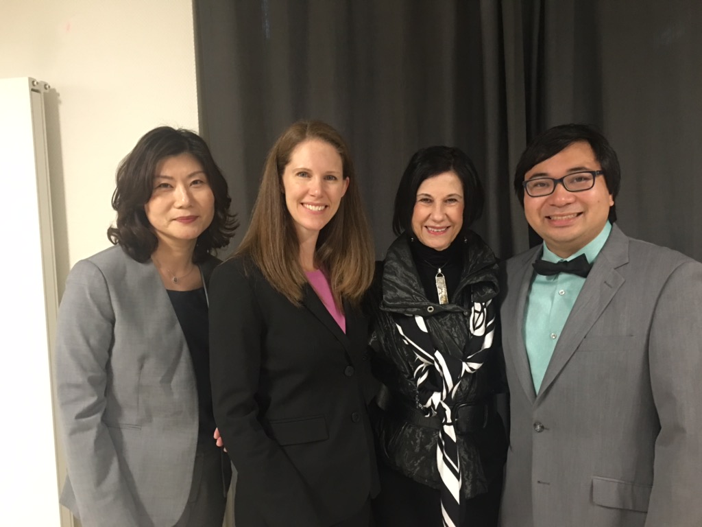 Mi Jin Doe, Molly Shaughnessy, Rosemarie Rizzo Parse and Edwin-Nikko Kabigting represented the Decker School of Nursing at an international nursing conference in Switzerland, Oct. 11-12, 2018.