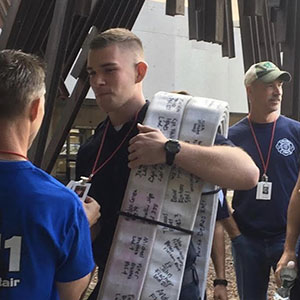 Jared Frick left his home in Albany to provide aid in Rockland County.