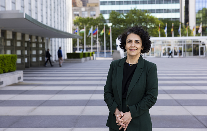 1990 graduate Maryam Kamali works for the United Nations in New York City.