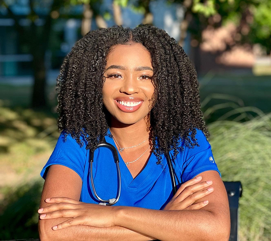 Celine Lodge '22 is a registered nurse at New York-Presbyterian Hospital.