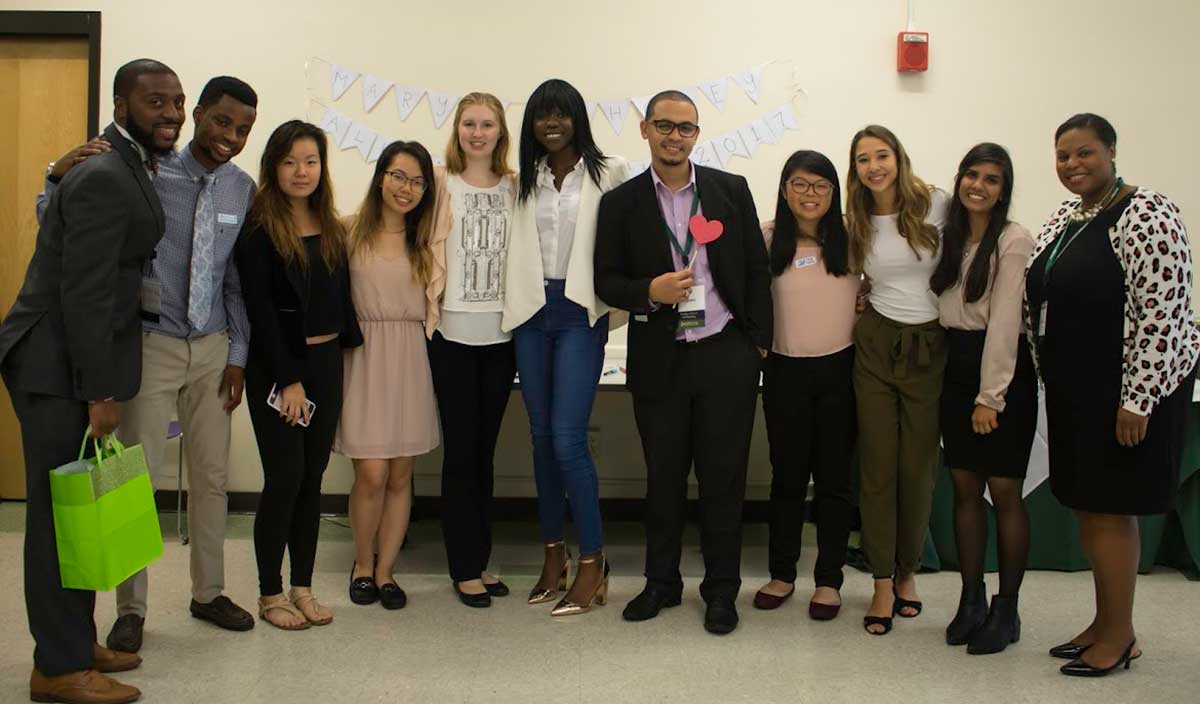 The Mary E. Mahoney Nursing Association, a Decker School of Nursing student group, held an alumni-student brunch during Homecoming 2017. The event featured a Q&A session with four alumni who shared their challenges and successes with students.