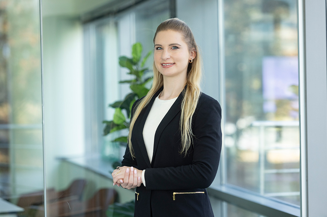 Michelle Baginski, a first-generation School of Management accounting student and president of the Binghamton Accounting Association student organization, led the launch of the Mentoring Future Leaders program, which matches SOM students with students at Binghamton High School.