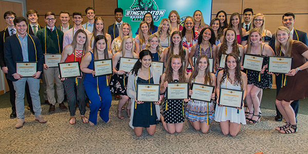 Forty-four student-athletes were inducted into the National College Athlete Honor Society (Chi Alpha Sigma).