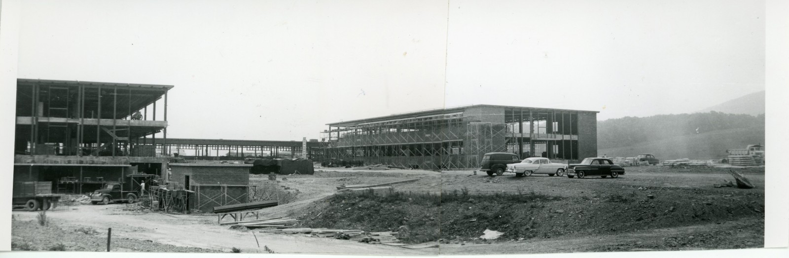 Harpur College's Science I building is under constructing in this 1959 photo.