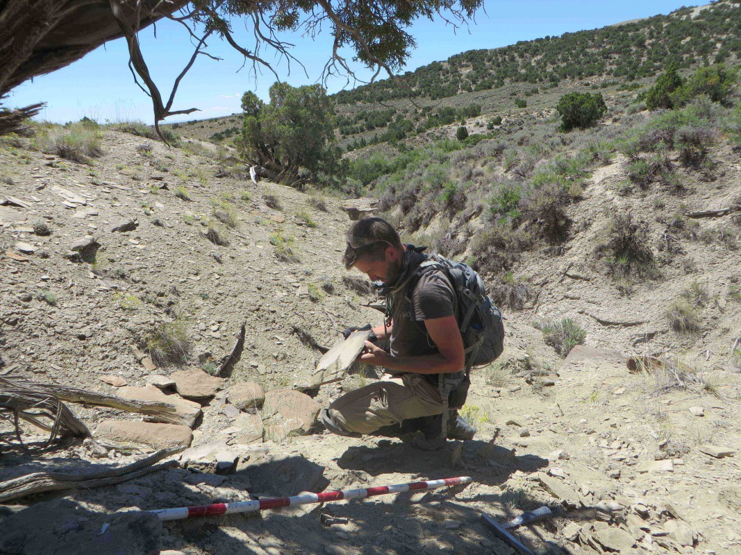 Ryan Kenyon MS ’15 conducts research in the Tipton Shale.