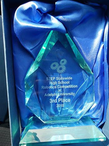 The STEP team's third place trophy.