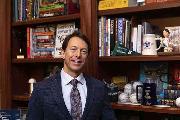 Michael Schwartz '88 has worked at sporting events such as the U.S. Open tennis tournament and golf's Buick Classic as an orthopedist.