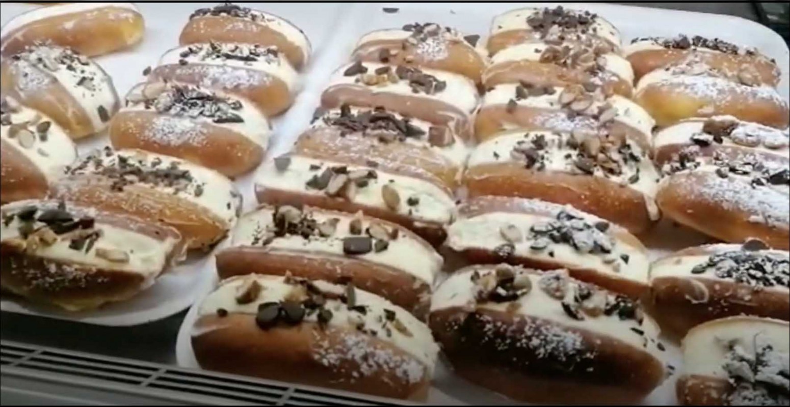 Maritozzi, a type of Italian pastry, featured in a video created by Visiting Assistant Professor of Italian Monica Straniero.
