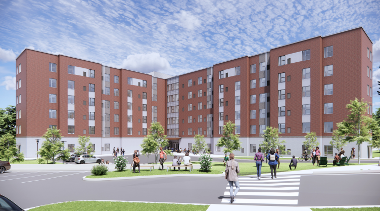 Located between the CIW and Mountainview communities, the new 350-bed residence hall will feature a suite-style design.