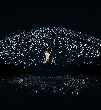 U2’s Bono performs in 'V-U2 An Immersive Concert Film' at Sphere in Las Vegas. The Irish rock band opened the music and entertainment venue in October 2023.