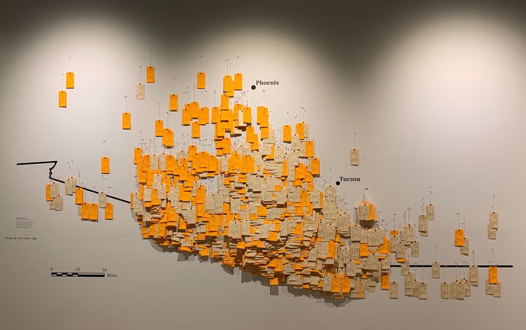 Toe Tag Wall Prototype (Phillips Museum of Art, Franklin & Marshall College)