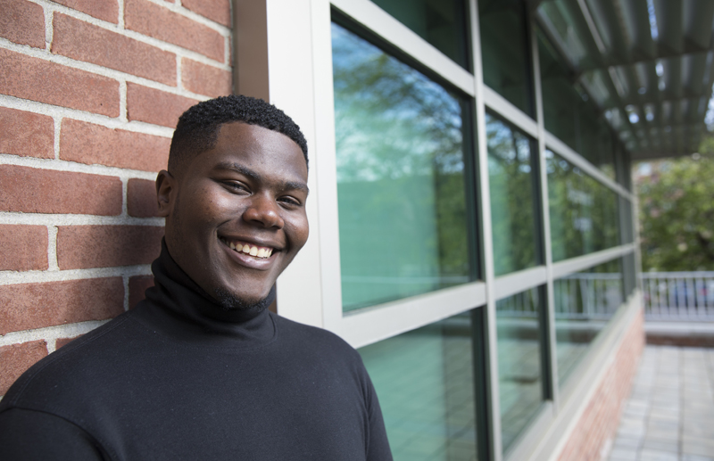 Frank Tolbert, who received his bachelor's degree in geography, will remain at Binghamton University to pursue his master's degree.