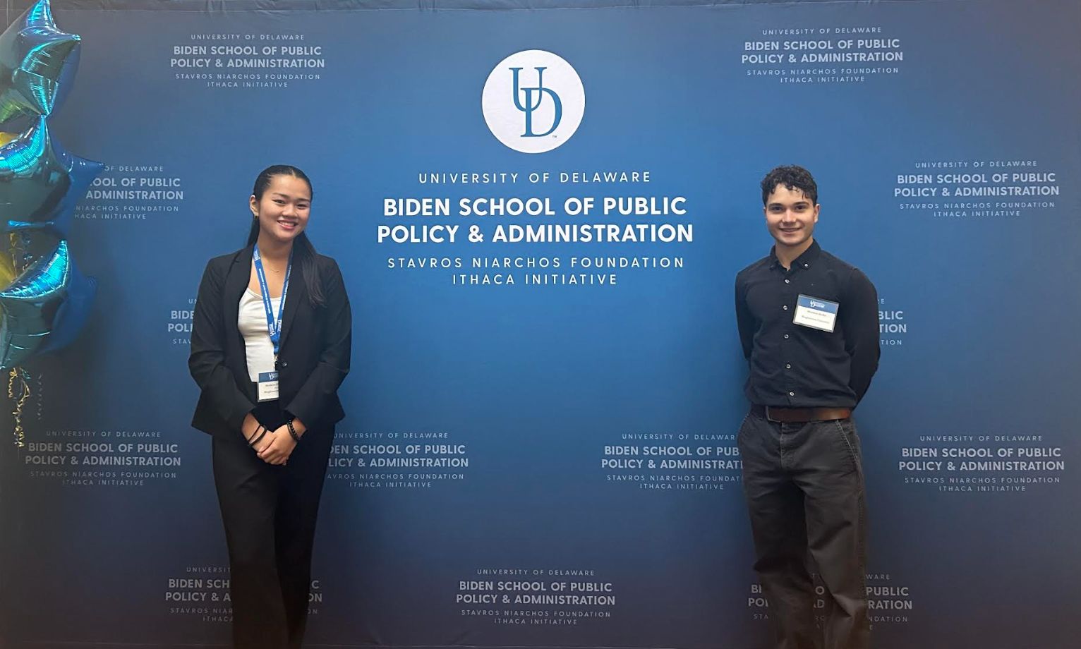Sophomores Madison Hernandez (left) and Matthew Heffer (right) joined more than 100 undergraduates from across the United States for a deep dive into the future of respectful debate.