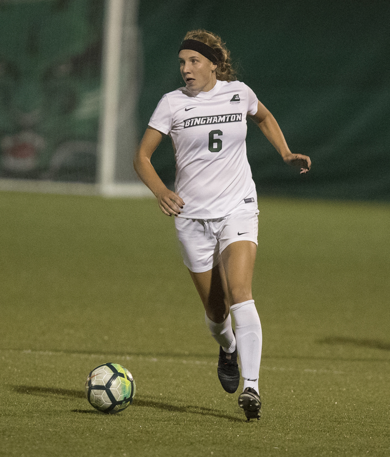 Sophomore defender Erin Theiller was named to the America East's second-team all-conference last season.
