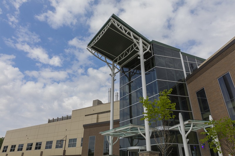 The $70 million Smart Energy Building is nearly complete, and the departments of chemistry and physics are moving in over the summer.